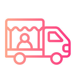 food truck gradient icon