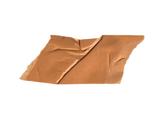 Torn Brown Paper Piece - Ripped Cardboard Texture Scrap,  Matte masking tape sticker. torn adhesive...