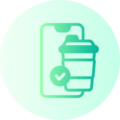 order coffee gradient icon