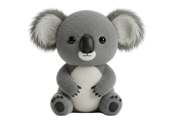 Isolated Adorable Baby Koala Sitting with Fluffy Ears © PICSPRO