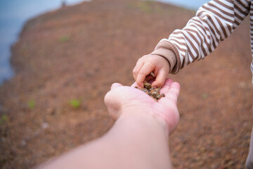 Take the stone from your hand