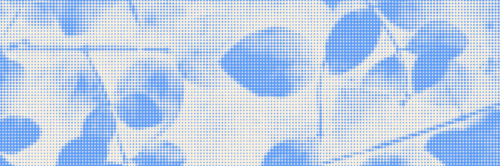 Cyanotype halftone overlay texture bg with leaves silhouettes. Vector soft blue wallpaper for template, graphic design projects, artworks.