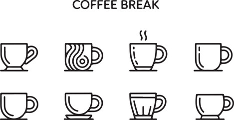 Coffee Break A Collection of Coffee Cup Illustrations