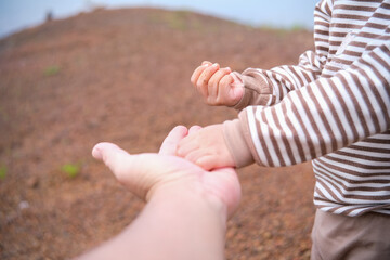 baby feet in the sand