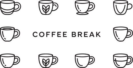 Coffee Break A Collection of Simple Cup Illustrations