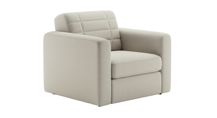 Beige Upholstered Armchair Design.