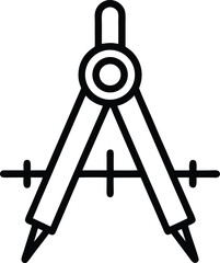 Compass Tool: Outline Icon

