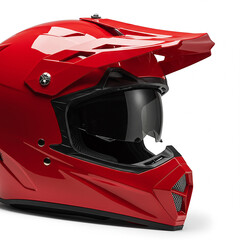 Red Motocross Helmet Protective Gear for OffRoad Adventures