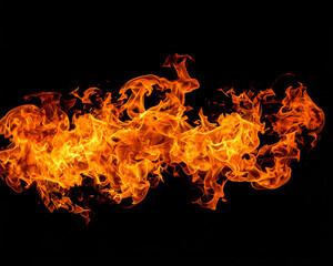 fire on black background