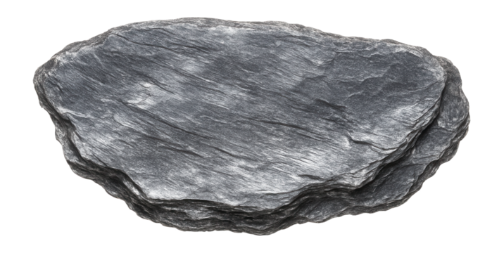 Molybdenite flake with silver-gray color and layered structure resembling graphite