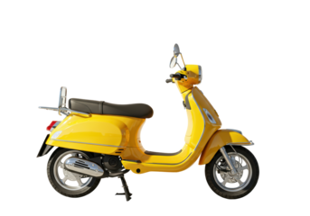 Isolated Yellow Scooter