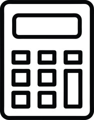 Calculator Outline: Math Icon

