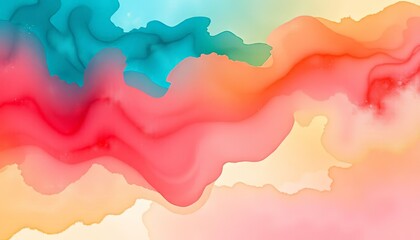 Abstract Watercolor Background Colorful Fluid Art Texture Vibrant Design