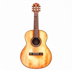 Obraz premium Watercolor Acoustic Guitar Illustration