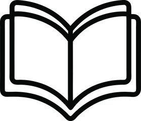 Open Book: Outline Icon

