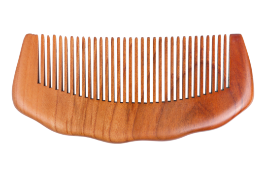 Wooden comb for hair and beard grooming.