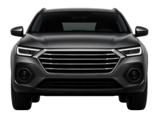 Crossover with a wide front stance and hexagonal fog light surrounds