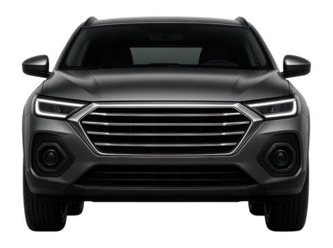 Crossover with a wide front stance and hexagonal fog light surrounds