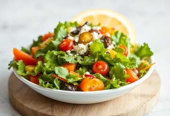 Joyful expression, vibrant salad, healthy eating,  nutritious,  vitality