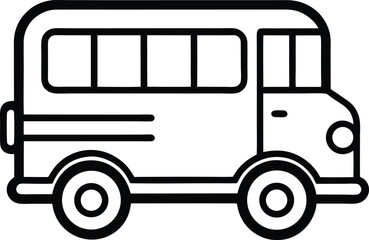 School Bus: Outline Icon

