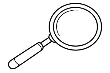 Magnifying Glass silhouette vector illustration