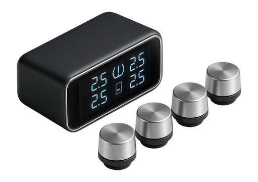 Tire pressure monitoring system with digital readout and wireless sensors