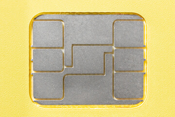 Closeup of a EMV chip