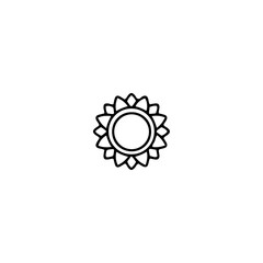 Sunflower icon flat vector design. 