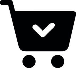Successful Online Shopping Checkout Cart Icon & Confirmation