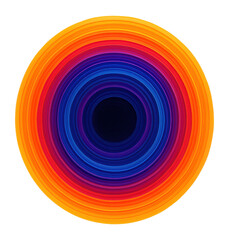 Layered concentric circles of radiant color, expanding and contracting rhythmically.