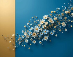A festive blue background  pattern, perfect for holiday cards and seasonal decoration