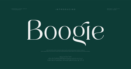 Boogie Creative font. Modern abstract digital tech font. Logo creative font, type, technology, movie, digital, music, movie. Fonts and illustration in vector format.