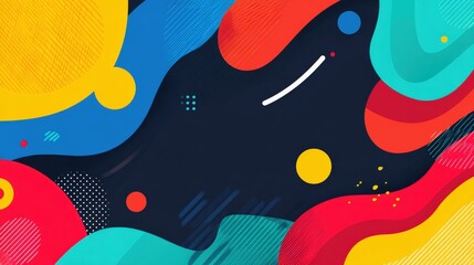 Vibrant abstract background featuring colorful shapes and patterns, ideal for creative projects