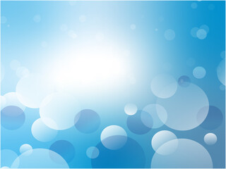 ドリーミーな水玉模様の抽象背景素材_ライトブルー © shunpang