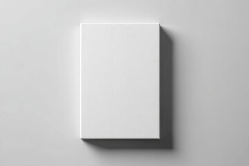 Blank white canvas box, studio shot
