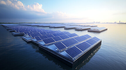  An inventive concept of a floating solar farm to utilize ocean space for renewable energy (1)