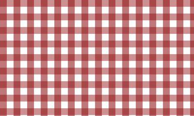Red gingham check fabric texture background.  Plaid fabric seamless pattern background.