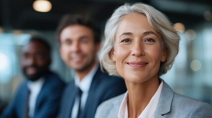 Obraz premium Diverse Professionals in Law Firm Training Session in Modern Office