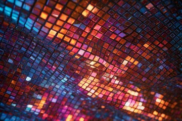 Obraz premium Colorful Digital Pixel Pattern Creating an Abstract Vibrant Display of Light Generative AI