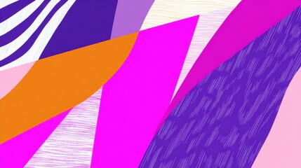 Vibrant abstract composition showcasing dynamic shapes and colors in a modern design setting