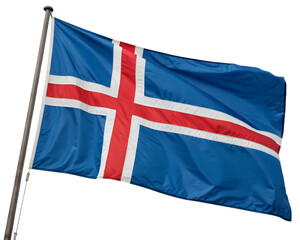 iceland flag isolated on transparent background