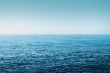 Minimalist Ocean Horizon with Space for Typography