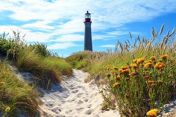 Lighthouse on a Summer Day