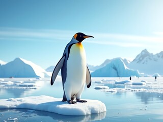 Fototapeta premium penguin in antarctica