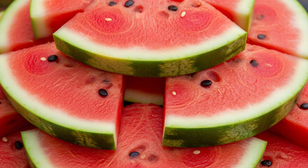 Fresh Watermelon Slices for Hope Watermelon Festival, Close-Up