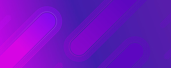 Purple abstract background with geometric objects. Dynamic banner