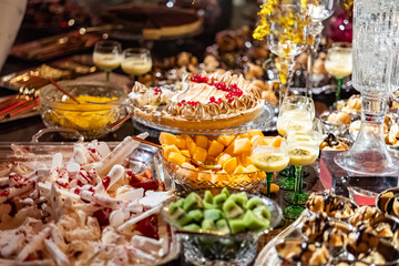 Lemon Pie and Fruit Delight at Elegant Dessert Buffet