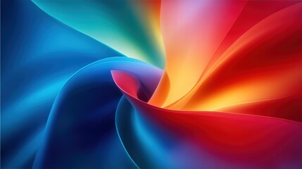 Vibrant abstract swirl of blue, red, and orange colors blending seamlessly in a dynamic pattern