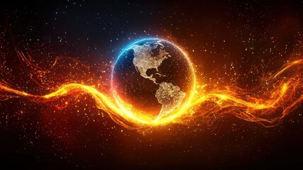 digital artistic rendering of the Earth 