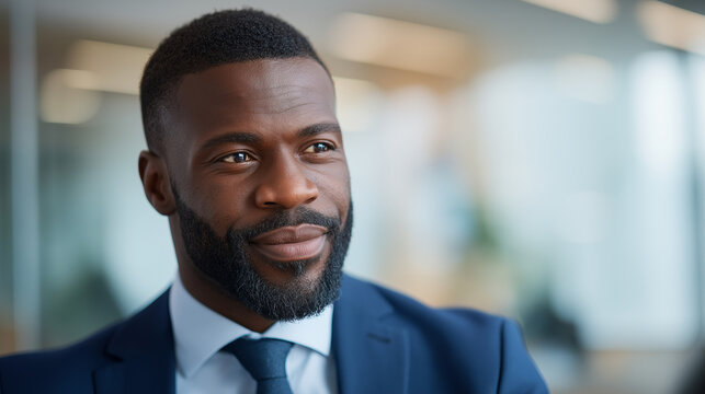 Professional African Male Accountant in a Business Discussion - Powered by Adobe